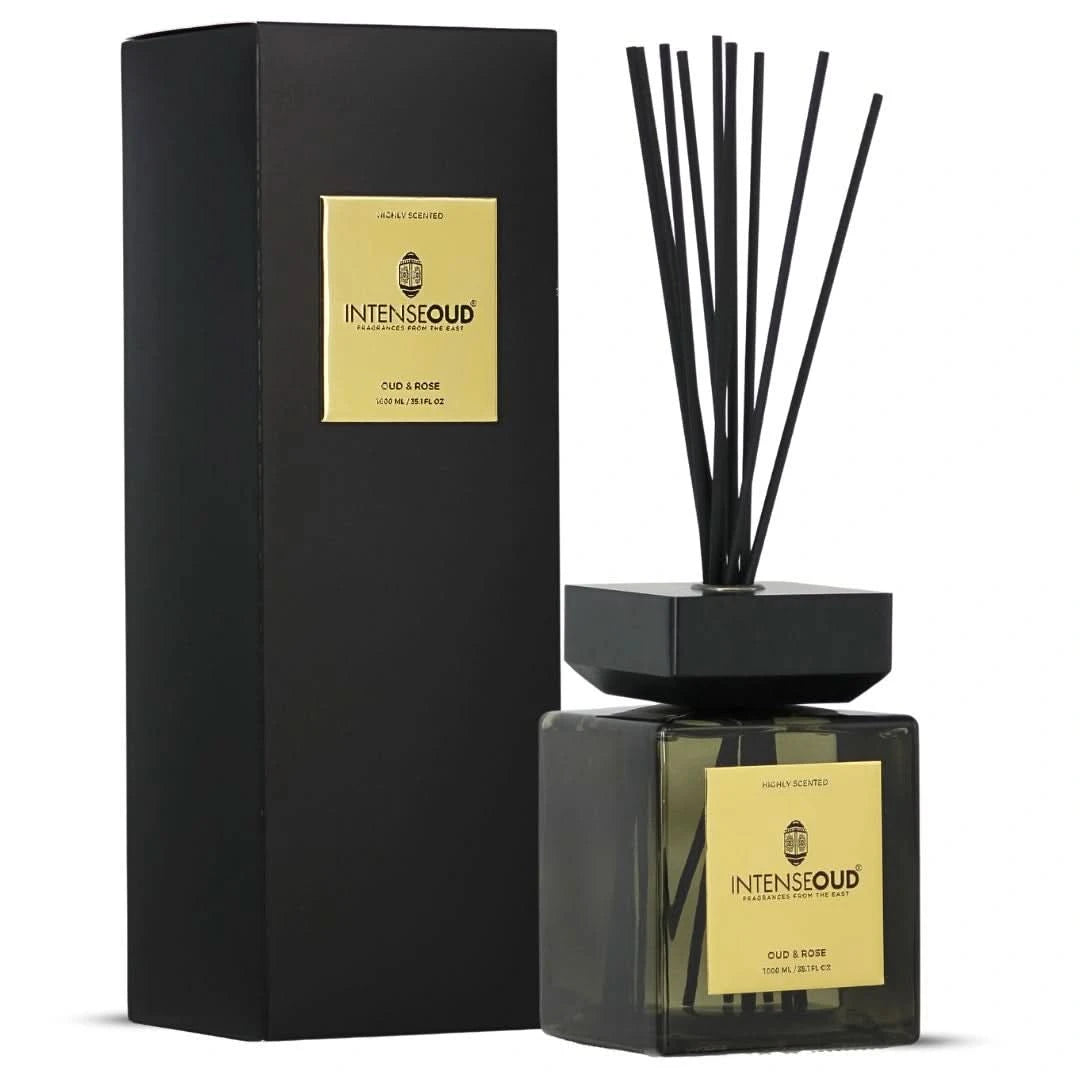 INTENSE OUD Reed Diffuser, Oud Rose – 1000ml (35.1 oz) – Fragrance for ...