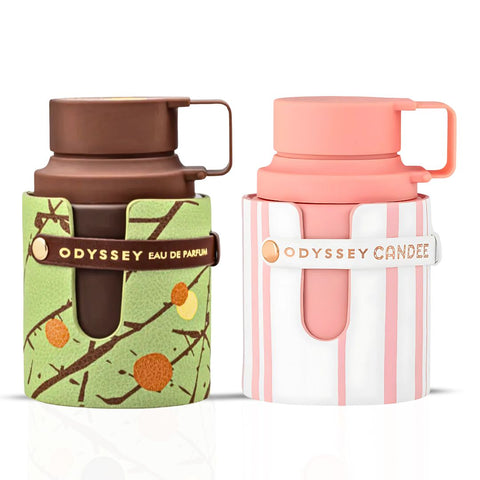 Odyssey Dubai Chocolat Gourmand Edition & Odyssey Candee Special Edition Eau De Parfum Sprays 100ML (3.4 OZ) by Armaf | A Sweet & Playful Bundle of Gourmand Indulgence & Fruity Charm (Bundle) - Intense Oud
