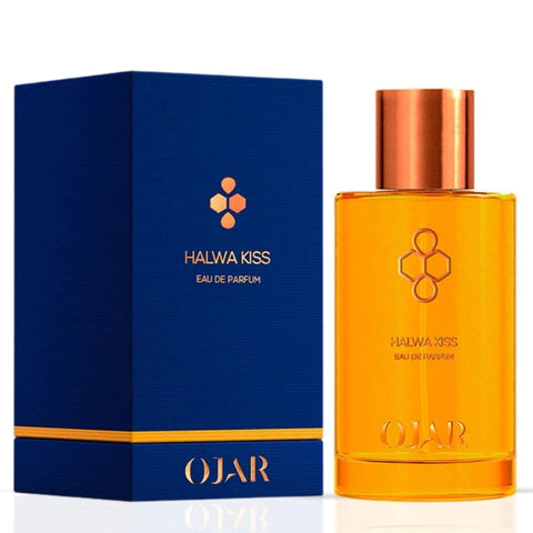 Ojar Halwa Kiss Eau De Parfum 100ml bottle with elegant packaging and floral design, showcasing the Ojar EDP fragrance.