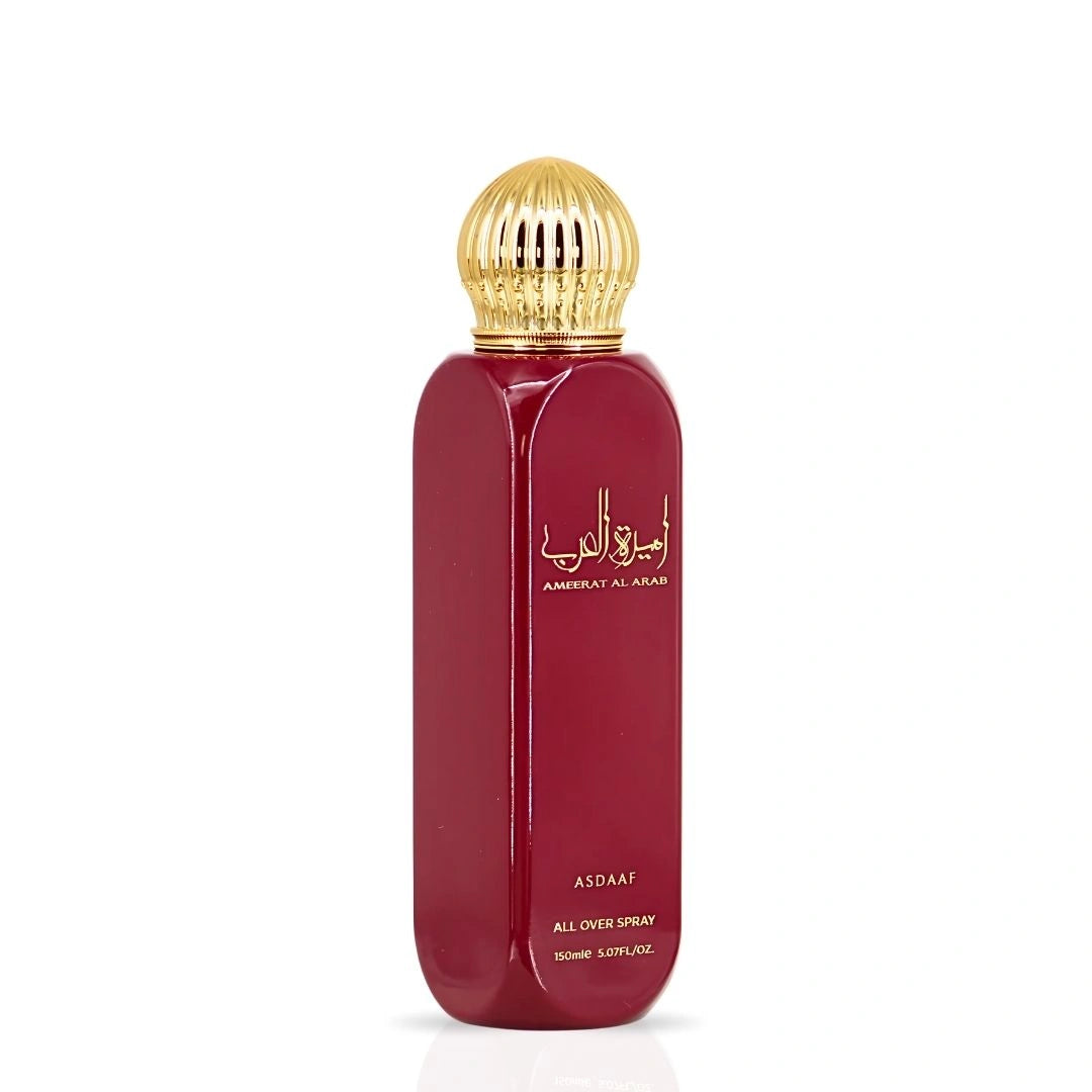 Ameerat Al Arab All Over Spray 150ml (5.07 oz) by Asdaaf | Like a Garden in Bloom, With a Vanilla Sunset - Intense Oud