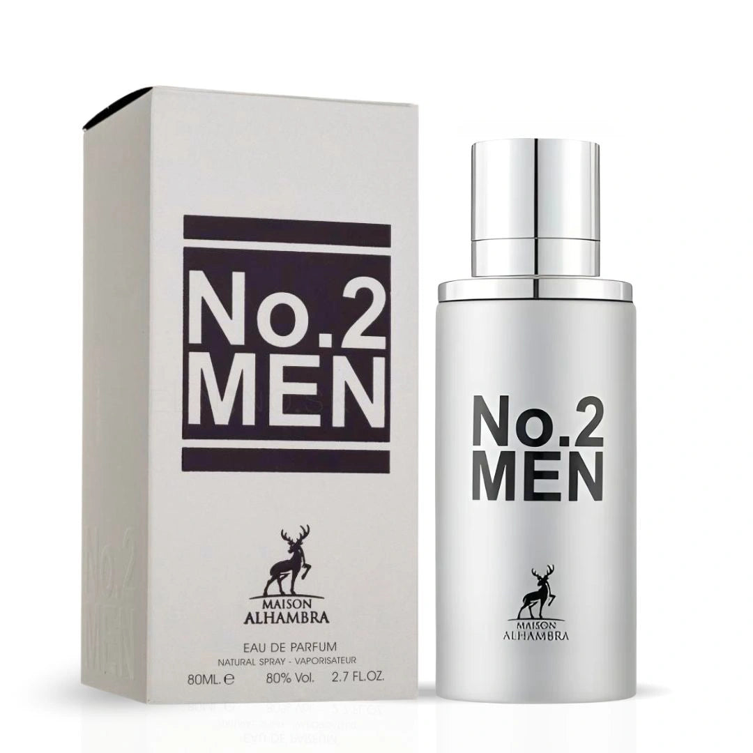 No.2 Eau de Parfum Spray 80ml (2.7 oz) by Maison Alhambra | Sophisticated Masculine, Fresh Spicy & Irresistibly Woody - Intense Oud