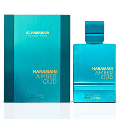 Amber Oud Aqua Dubai Extrait De Parfum Spray 100ML (3.4 OZ) By Al Haramain | A Fusion Of Bergamot, Fruits & Amber Grounded By Musk. - Intense Oud