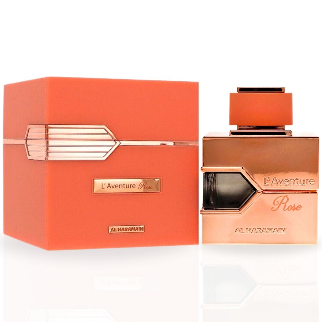 L'Aventure Rose EDP Spray 100ML (3.4 OZ) by Al Haramain | A Long Lasting & Exquisitely Romantic Blend of Freshness & Warmth. - Intense Oud