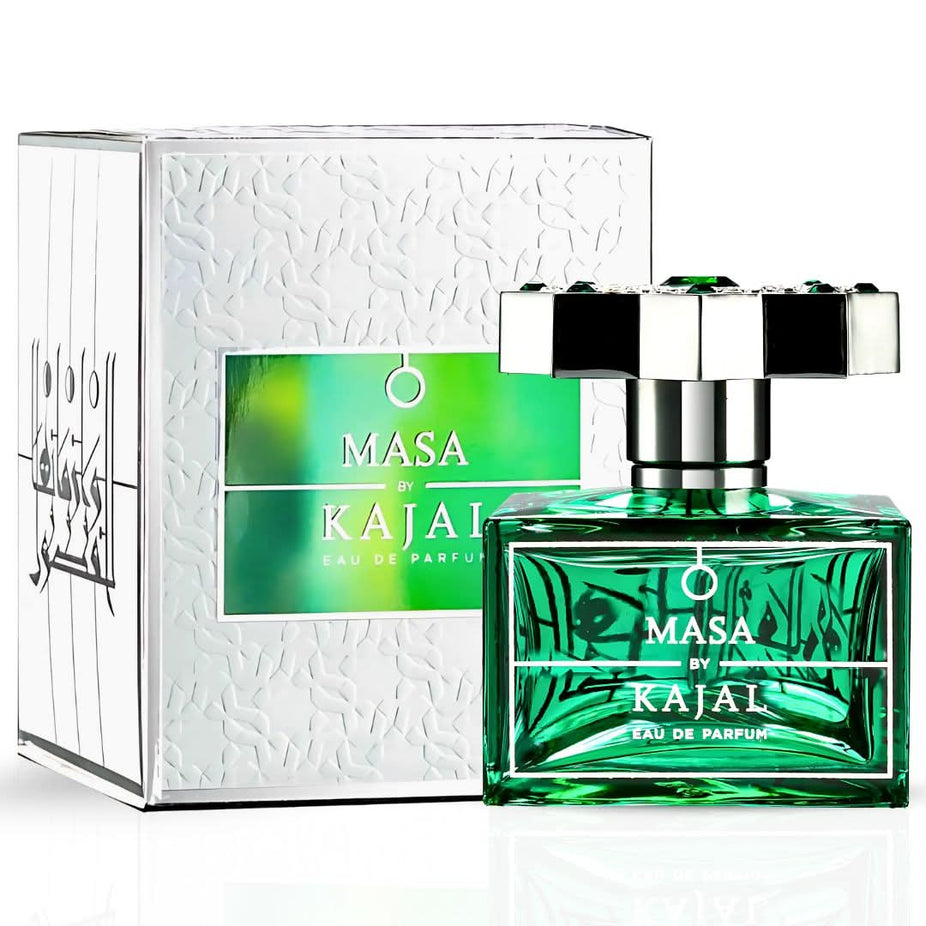 Kajal Masa Eau de Parfum Spray 100ml bottle with elegant packaging, showcasing the stylish perfume design.