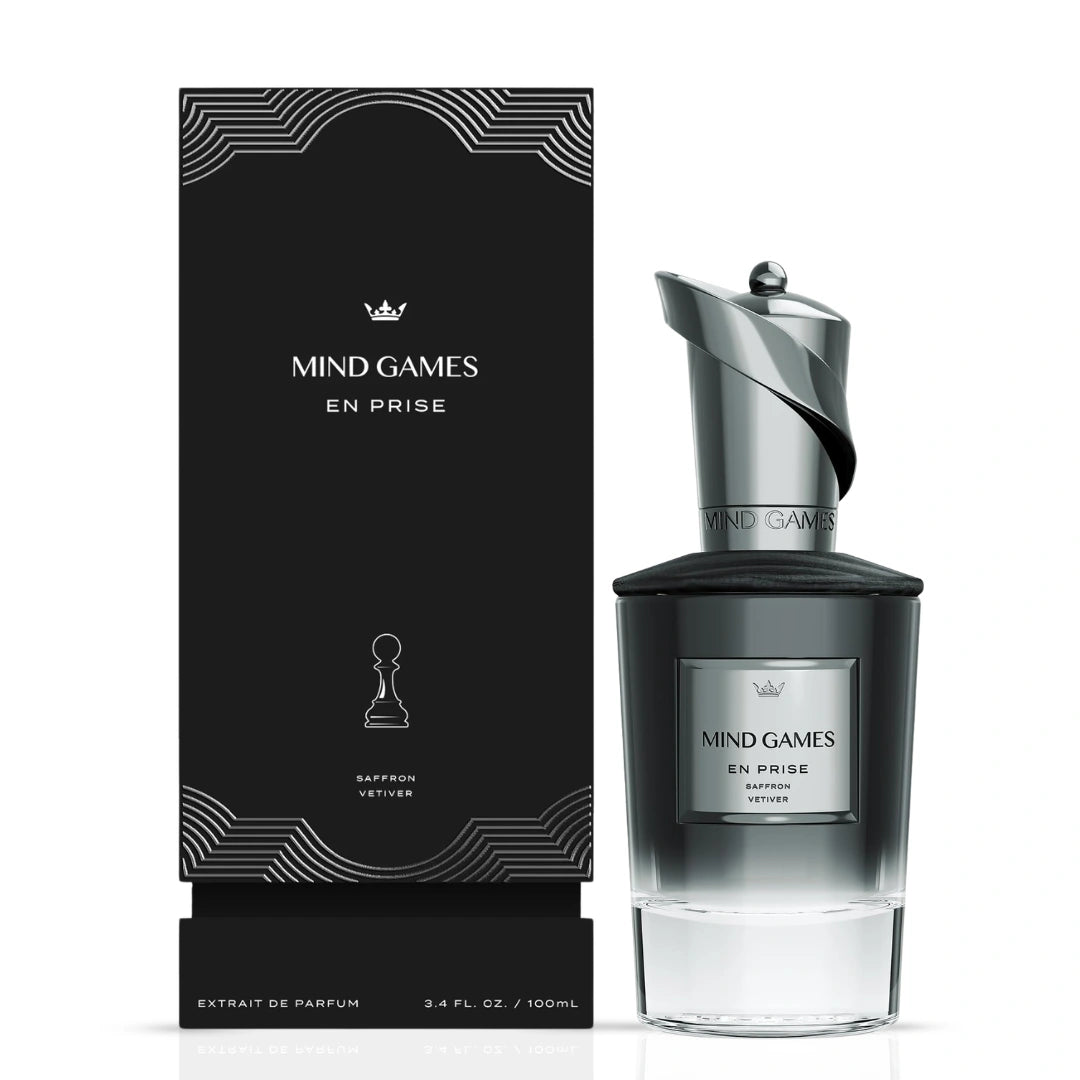 Mind Games En Prise Extrait de Parfum EDP 100ml bottle, elegant packaging, showcasing the luxurious fragrance.