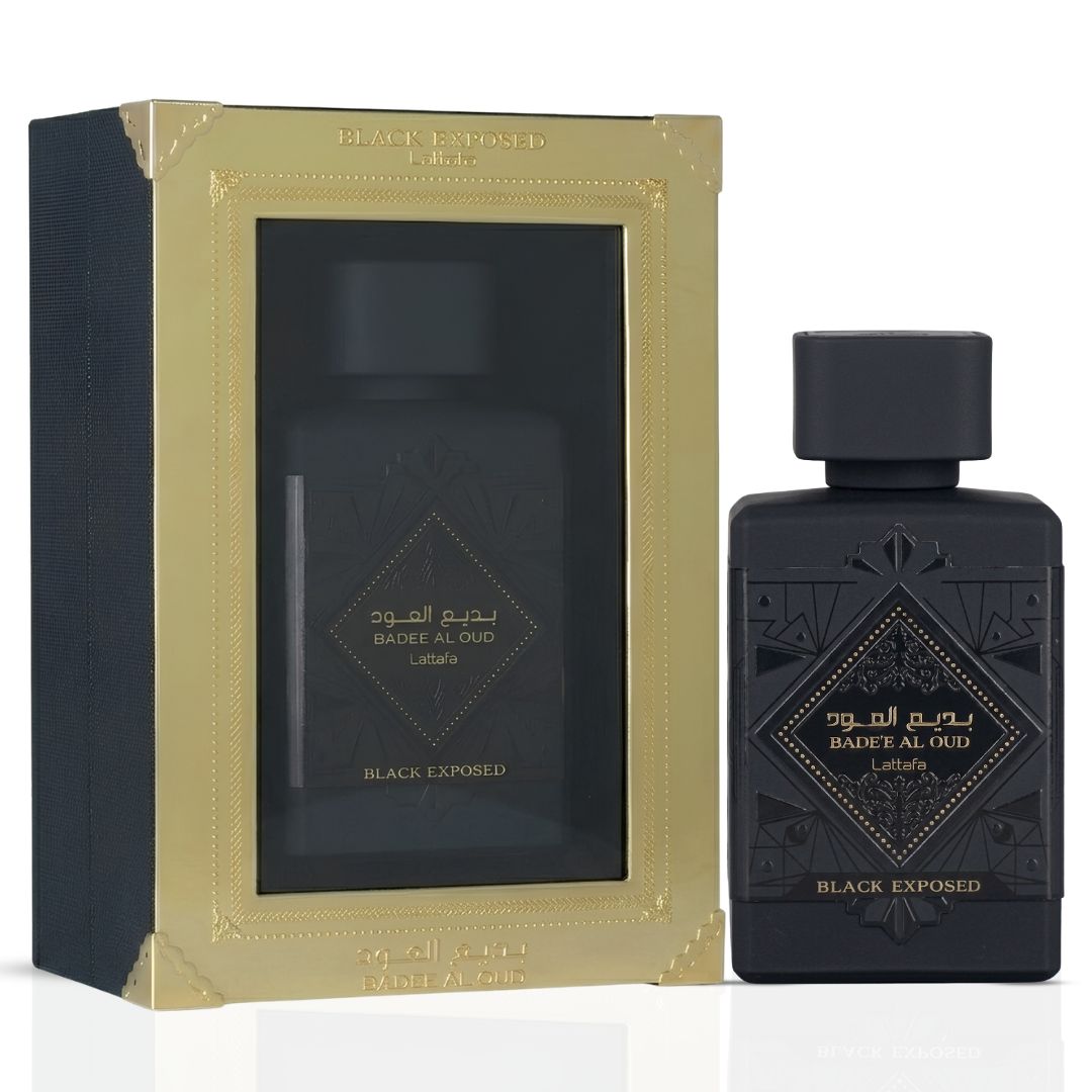 Bade'e Al Oud Black Exposed Eau de parfum Spray 100ml (3.4 oz) by Lattafa