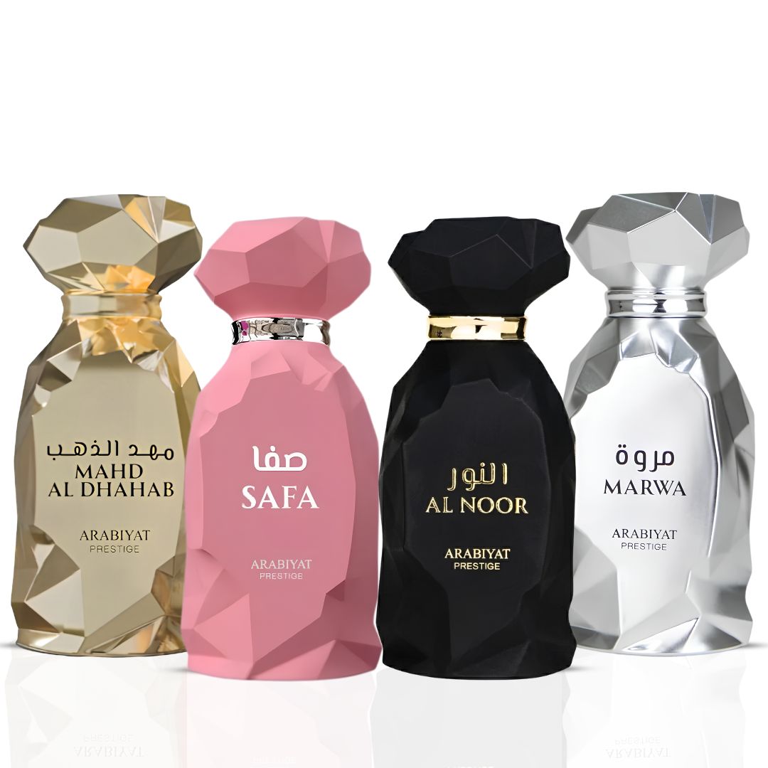 Mahd Al Dhahab, Al Noor, Marwa & Safa Eau de Parfum Sprays 100ml by Arabiyat Prestige (Collection)