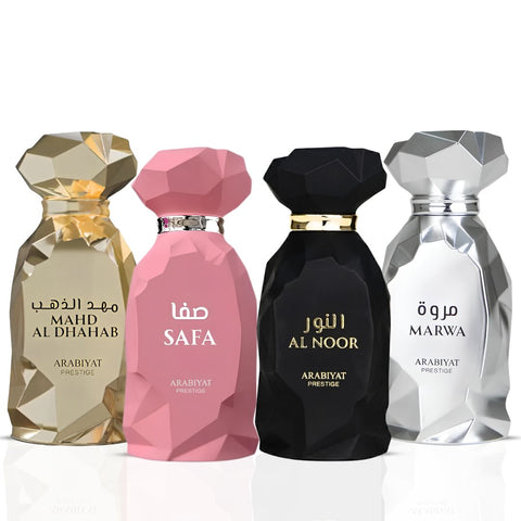 Mahd Al Dhahab, Al Noor, Marwa & Safa Eau de Parfum Sprays 100ml by Arabiyat Prestige (Collection)