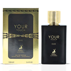 Your Touch Oud Eau De Parfum Spray 100ML (3.4 OZ) by Maison Alhambra | A Rich Blend of Honey, Oud & Smoky Tobaco with a Woody Finish. - Intense Oud