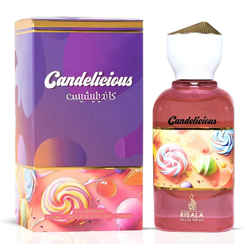 Candelicious Eau de Parfum Spray 100ml (3.4 oz) by Risala | A Dessert Fantasy in Fragrance Form - Intense Oud