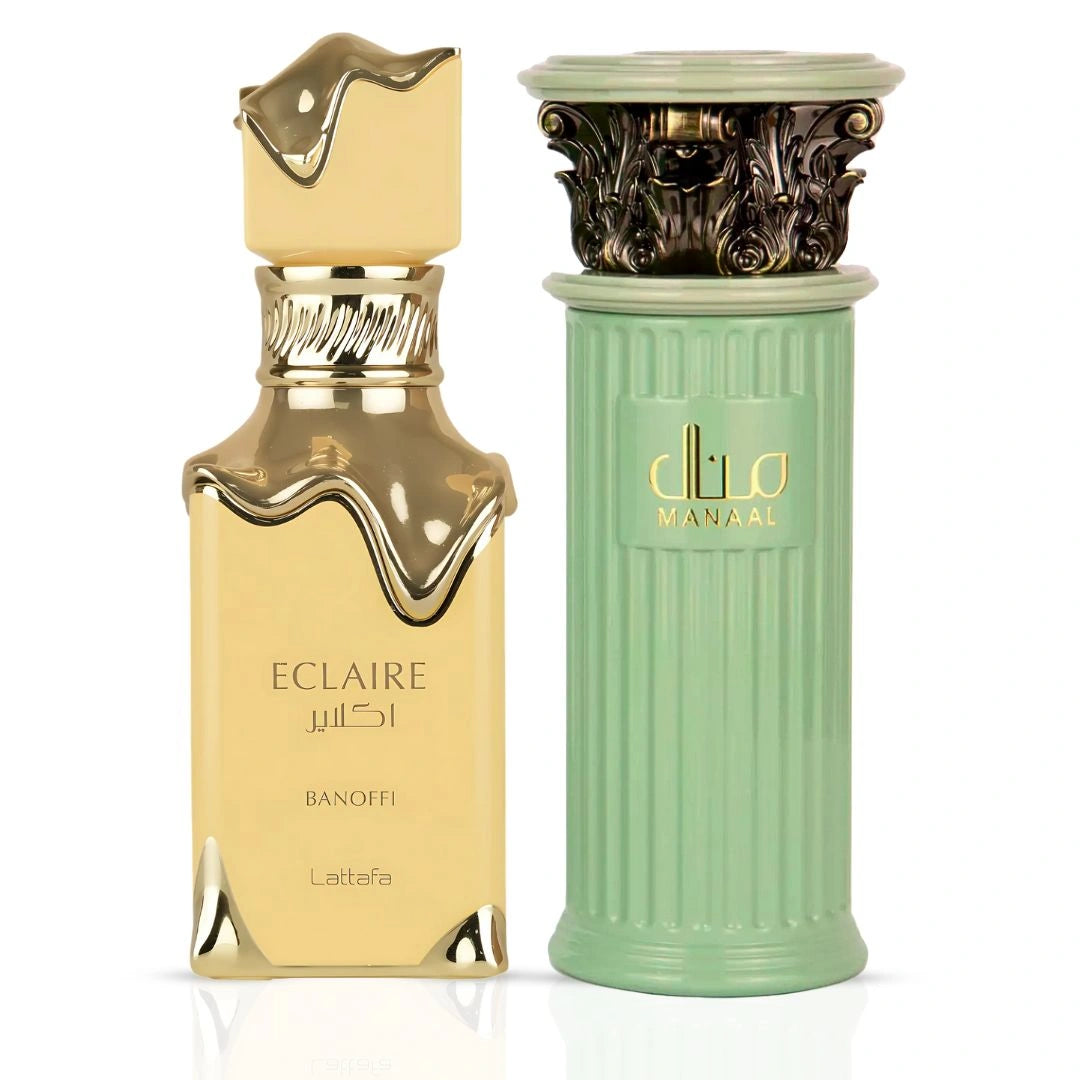 Eclaire Banoffi by Lattafa & Manaal by Ard Al Zaafaran - Eau de Parfum Sprays 100ml (3.4 oz) (Bundle) - Intense Oud