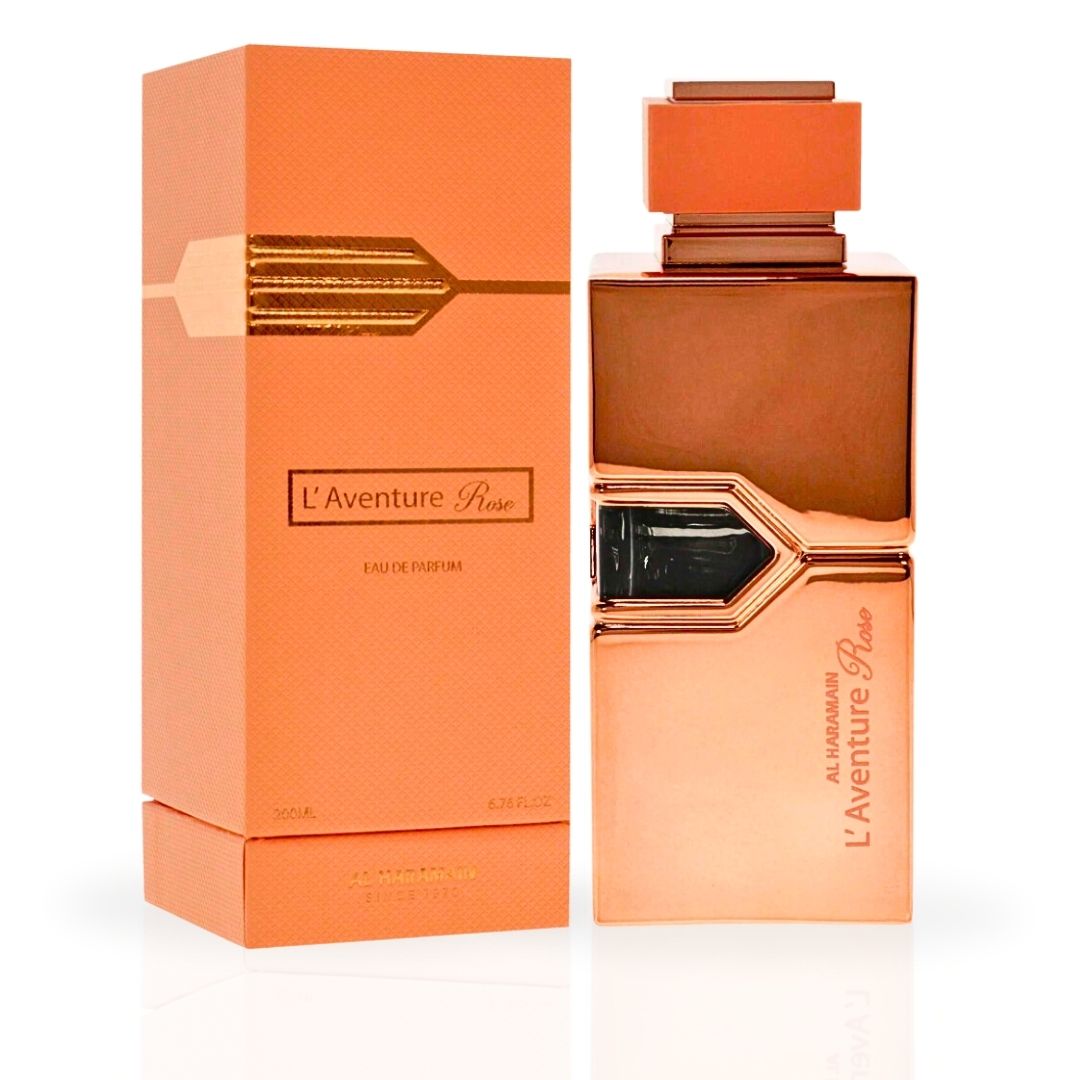 L'Aventure Rose EDP Spray 200ML (6.76 OZ) by Al Haramain | A Long Lasting & Romantic Symphony of Warmth & Freshness. - Intense Oud