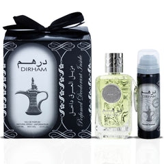 Dirham Eau De Parfum Spray 100ML (3.4 OZ) With Deodorant 50ML By Ard Al Zaafaran | Long Lasting Unisex Scent, Exquisite Aroma. - Intense Oud