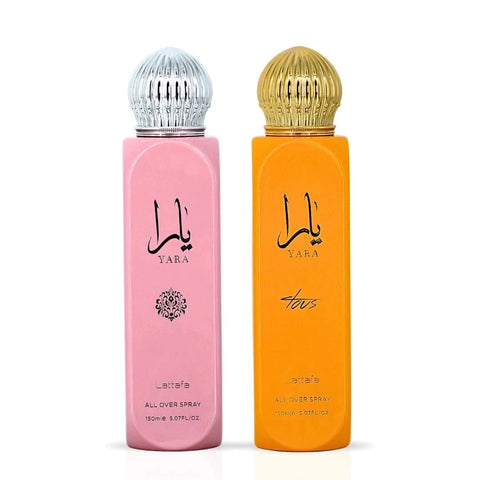 Yara & Yara Tous All Over Sprays 150ml (5.07 oz) by Lattafa (Bundle) Yara & Yara Tous All Over Sprays 150ml (5.07 oz) by Lattafa (Bundle)