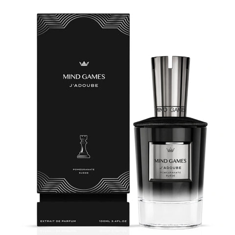 J’adoube Extrait de Parfum by Mind Games, 100ml EDP bottle with elegant packaging and fragrance details.