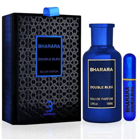 Bharara Double Bleu Pour Homme EDP Spray 100ML (3.4 OZ) by BHARARA | Long Lasting, Fresh, Aquatic, Masculine Scents. - Intense Oud