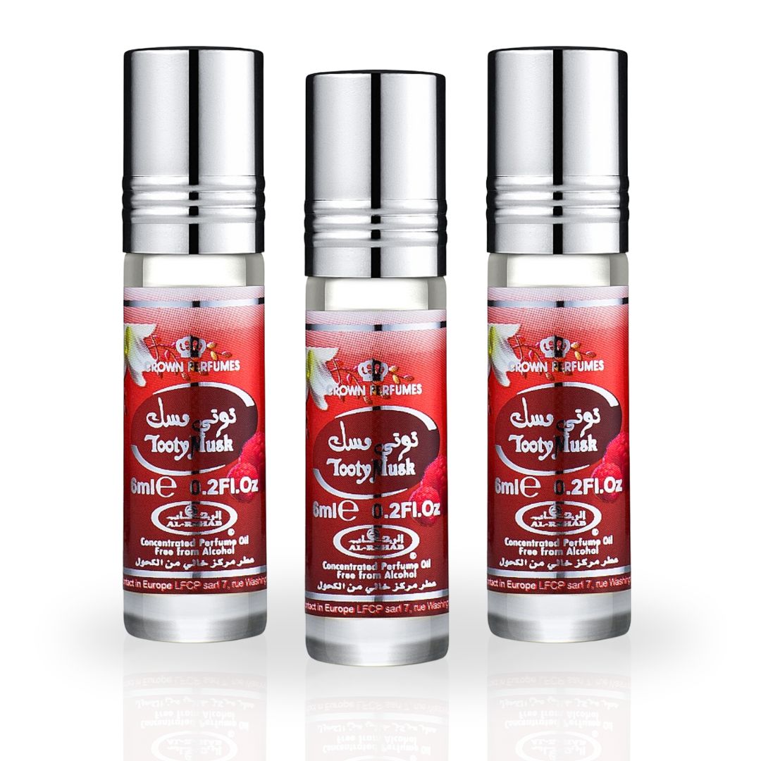 Tooty Musk 6ml (0.2 OZ) Perfume Oil By Al Rehab (PACK OF 3) - Intense Oud
