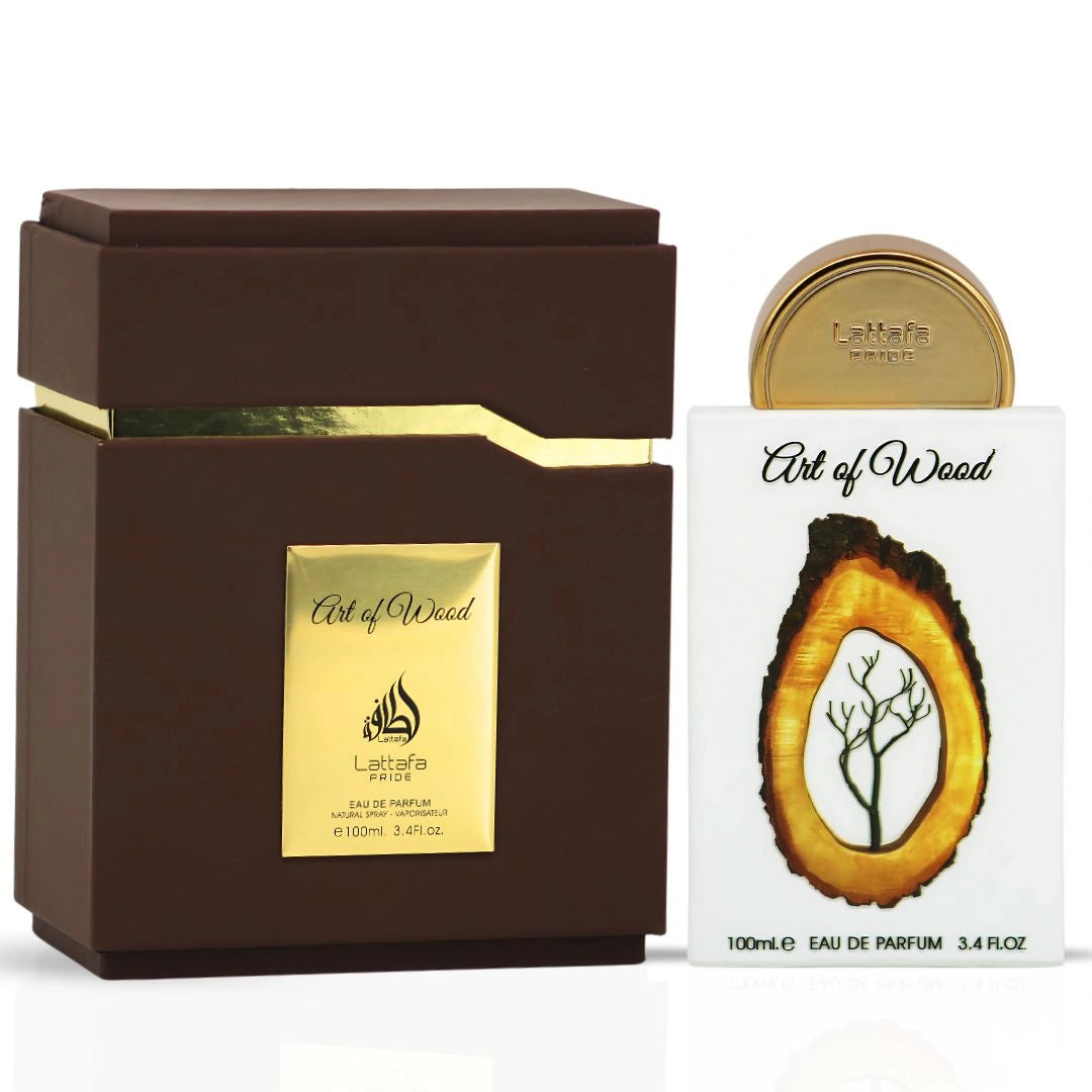 Art of Wood Eau de Parfum Spray 100ml (3.4 oz) by Lattafa Pride | Fresh Citrus & Elegant Woods in Perfect Balance