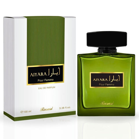 Aiyara Pour Femme EDP Spray 100ML (3.38 OZ) by Rasasi | Long Lasting, Refreshing, Floral, Luxurious Feminine Scent. - Intense Oud