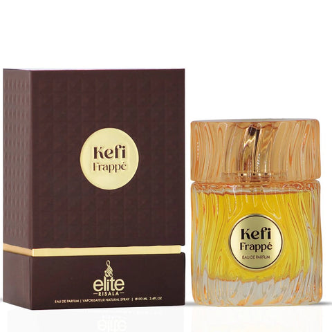 Kefi Frappe Eau de Parfum Spray 100ml (3.4 oz) by Elite Risala | Sweet, Roasted & Irresistibly Cozy - Intense Oud