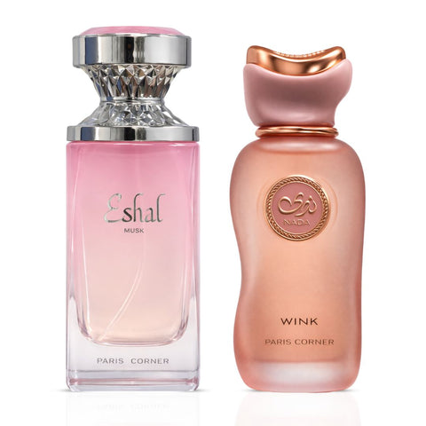 Eshal Musk & Nada Wink Eau De Parfum Spray 100ml (3.4 oz) By Paris Corner (Bundle)