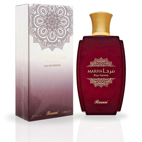 Marha Pour Femme EDP Spray 100ML (3.38 OZ) by Rasasi | Long Lasting, Fruity, Citrusy, Sweet Feminine Scent. - Intense Oud