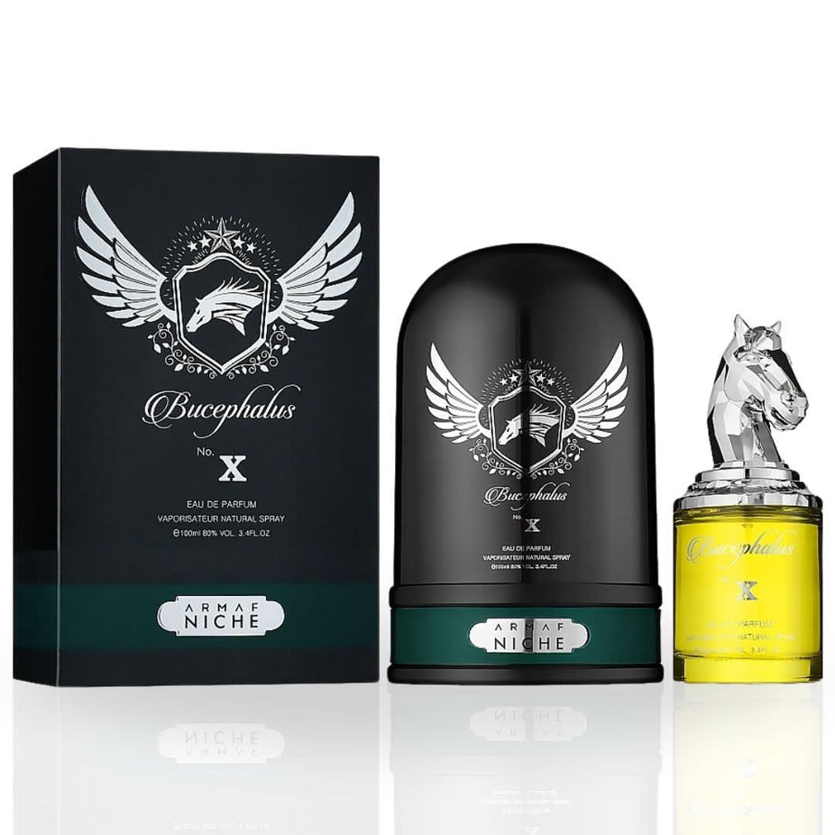 Bucephalus X EDP Spray by Armaf in 100ML bottle, showcasing the luxurious, unisex Eau De Parfum with elegant packaging.