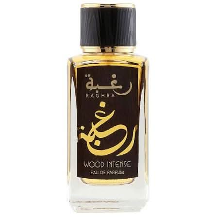AUCTION Raghba Woody Intense EDP - 100ML (3.4oz) by Lattafa (Velvet Pouch)
