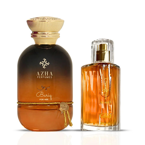Bariq Eau de Parfum Spray 100ml (3.4 oz) by Azha & Choco Musk 50ml (1.7 oz) by Al Rehab | Bright, Juicy Notes Melt into Rich, Chocolatey Warmth for a Blissful Duo (Bundle) - Intense Oud