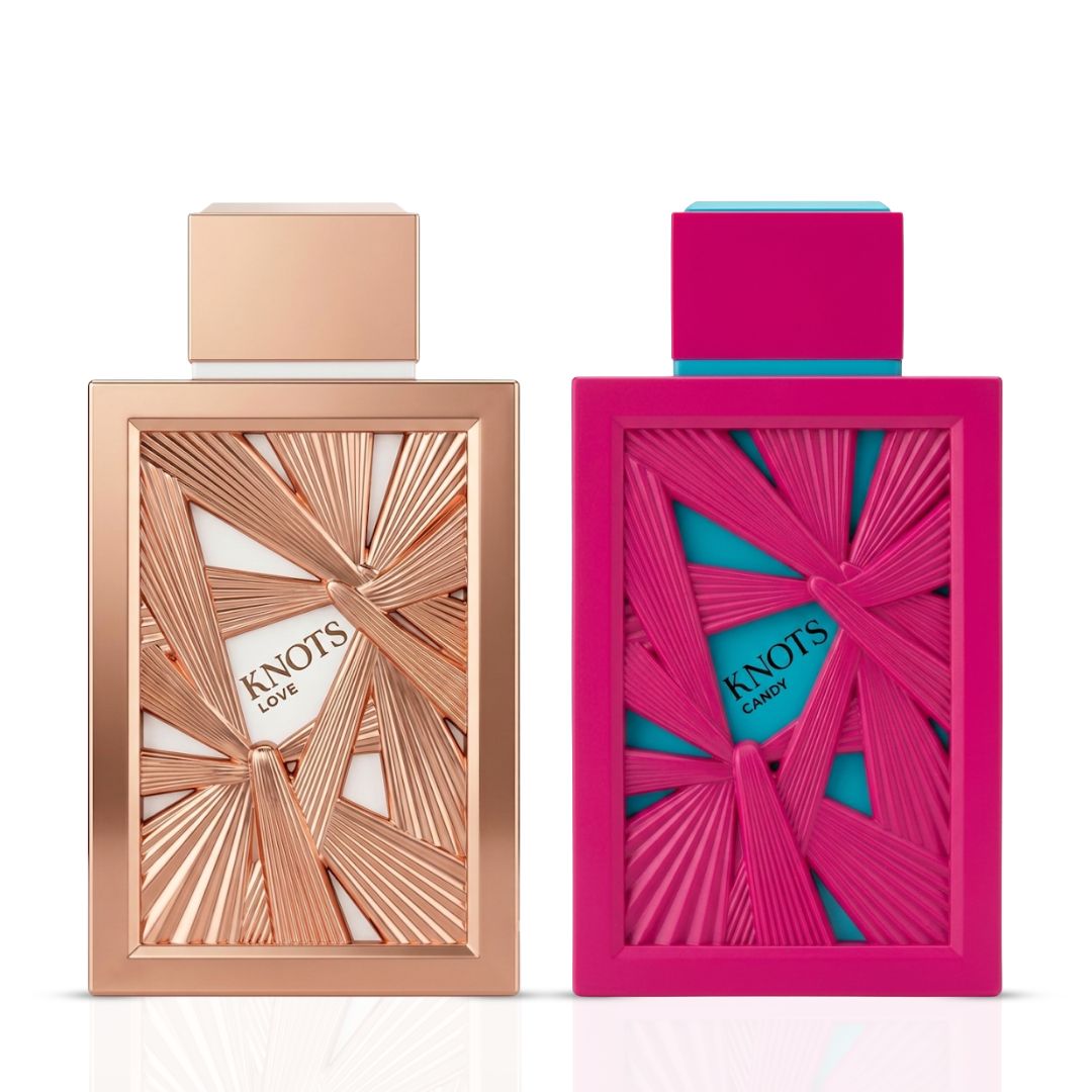 Knots Love & Knots Candy Eau de Parfum Sprays 100ml (3.4 oz) by Aura by Aura (Bundle)