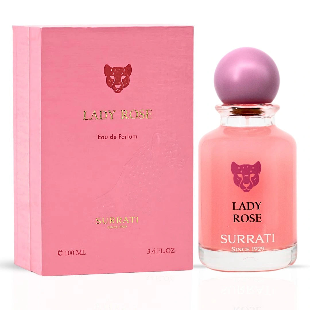 Lady Rose Eau de Parfum Spray 100ml (3.4 oz) by Surrati | Floral, Fruity, Sweet & Full of Charm - Intense Oud