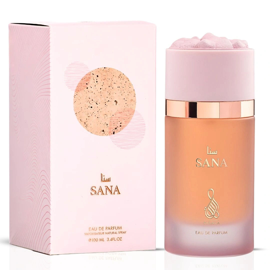 Sana Eau de Parfum Spray 100ml (3.4 oz) by Risala | Golden Caramel, Honeyed Depth, Airy Vanilla - Intense Oud