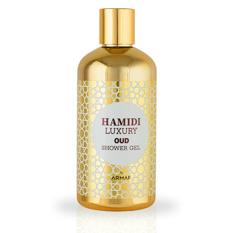 LUXURY OUD SHOWER GEL 500ML (16.9 OZ) By Hamidi | Ultra Moisturizing & Skin-Nourishing | For Men & Women. - Intense Oud