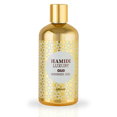 LUXURY OUD SHOWER GEL 500ML (16.9 OZ) By Hamidi | Ultra Moisturizing & Skin-Nourishing | For Men & Women. - Intense Oud