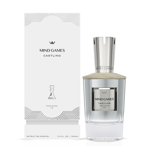 Castling Extrait de Parfum 100ml by Mind Games, elegant EDP bottle with sleek design, showcasing the luxurious fragrance.