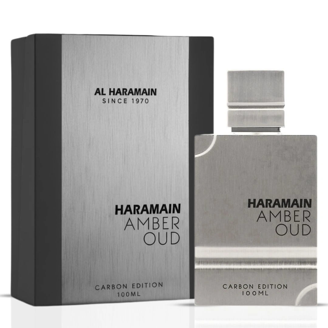 Amber Oud Carbon Edition Eau de Parfum Spray 100ml (3.4 oz) by Al Haramain - Intense Oud