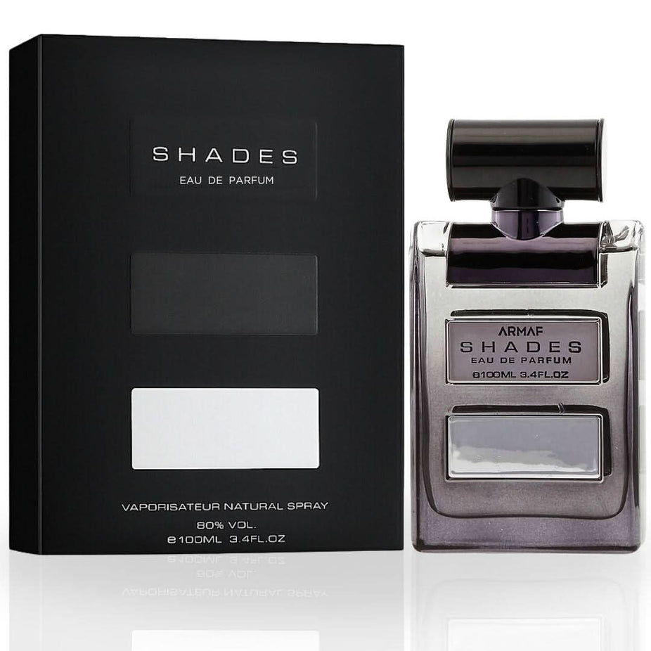 Armaf Shades For Men EDP spray 100ML, featuring a sleek bottle and luxurious fragrance design.