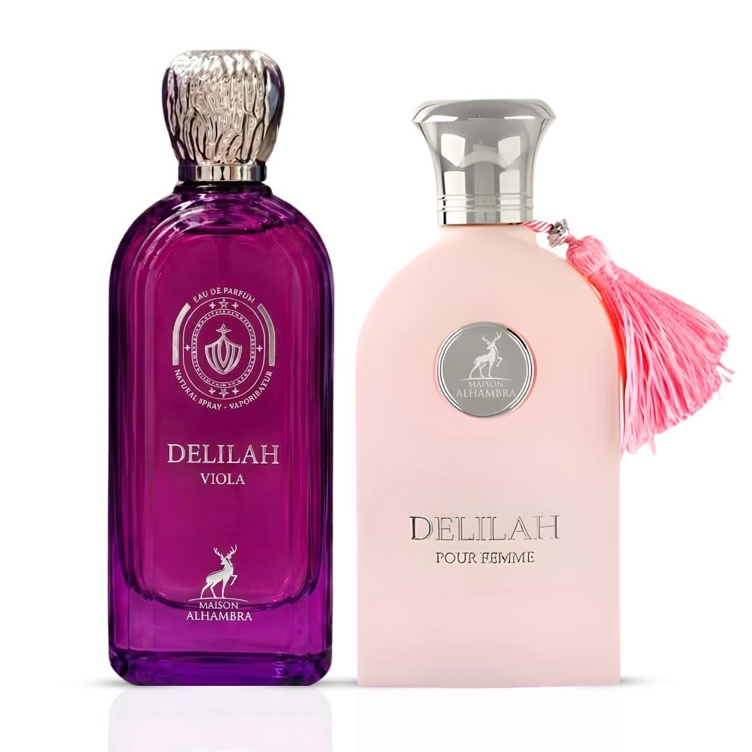Delilah Pour Femme & Viola Eau de Parfum Sprays 100ml (3.4 oz) by Maison Alhambra (Bundle)