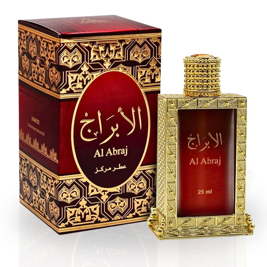 Hamidi AL ABRAJ Perfume Oil CPO 25ML, concentrated fragrance oil in a sleek bottle, designed for a luxurious scent experience.