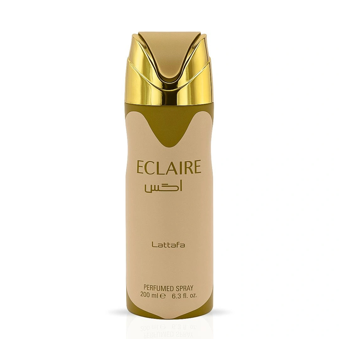 Eclaire Deodorant Spray 200ML (6.7 OZ) by Lattafa | A Gourmand Fantasy of Caramel & Praline—Softened by Blooms & Musk. - Intense Oud