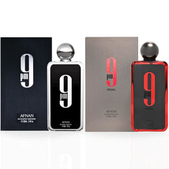 9PM & 9PM Rebel EDP Sprays 100ML (3.4 OZ) By Afnan | Elevate Your Style With These Unique, Signature Fragrances. (BUNDLE) - Intense Oud