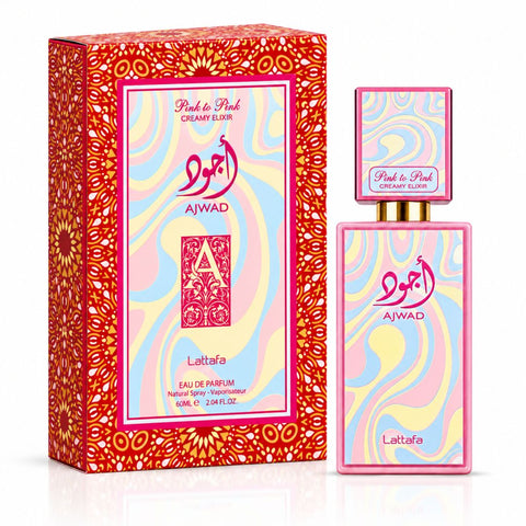 Ajwad Pink to Pink Creamy Elixir Eau de Parfum Spray 60ml (2.0 oz) by Lattafa