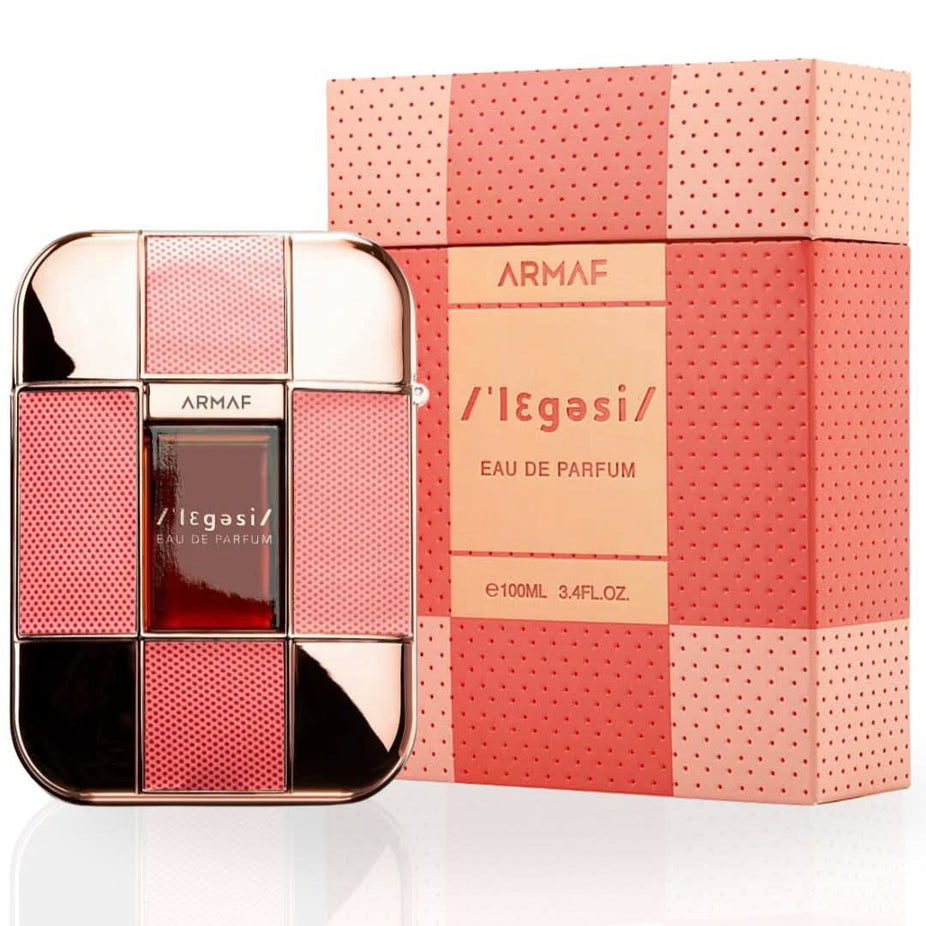 Legasi Pour Femme EDP spray by Armaf, 100ML, featuring a sleek bottle and feminine fragrance for long-lasting refreshment.