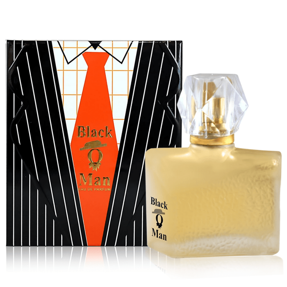 Black O Man Eau De Parfum by Nabeel, 75 ML bottle, featuring sleek black packaging and elegant perfume design.