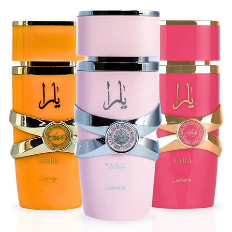 Yara, Yara Candy & Yara Tous EDP Sprays 100ML (3.4 OZ) By Lattafa | Unveil The Essence Of Sweetness With The Yara Fragrance Trio. (SWEET ESCAPE TRIO) - Intense Oud