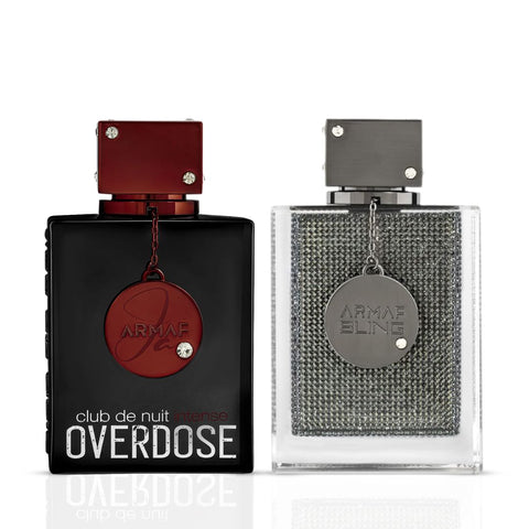 Club de Nuit Overdose & Bling Eau de Parfum Sprays 105ml (3.6 oz) by Armaf (Bundle)