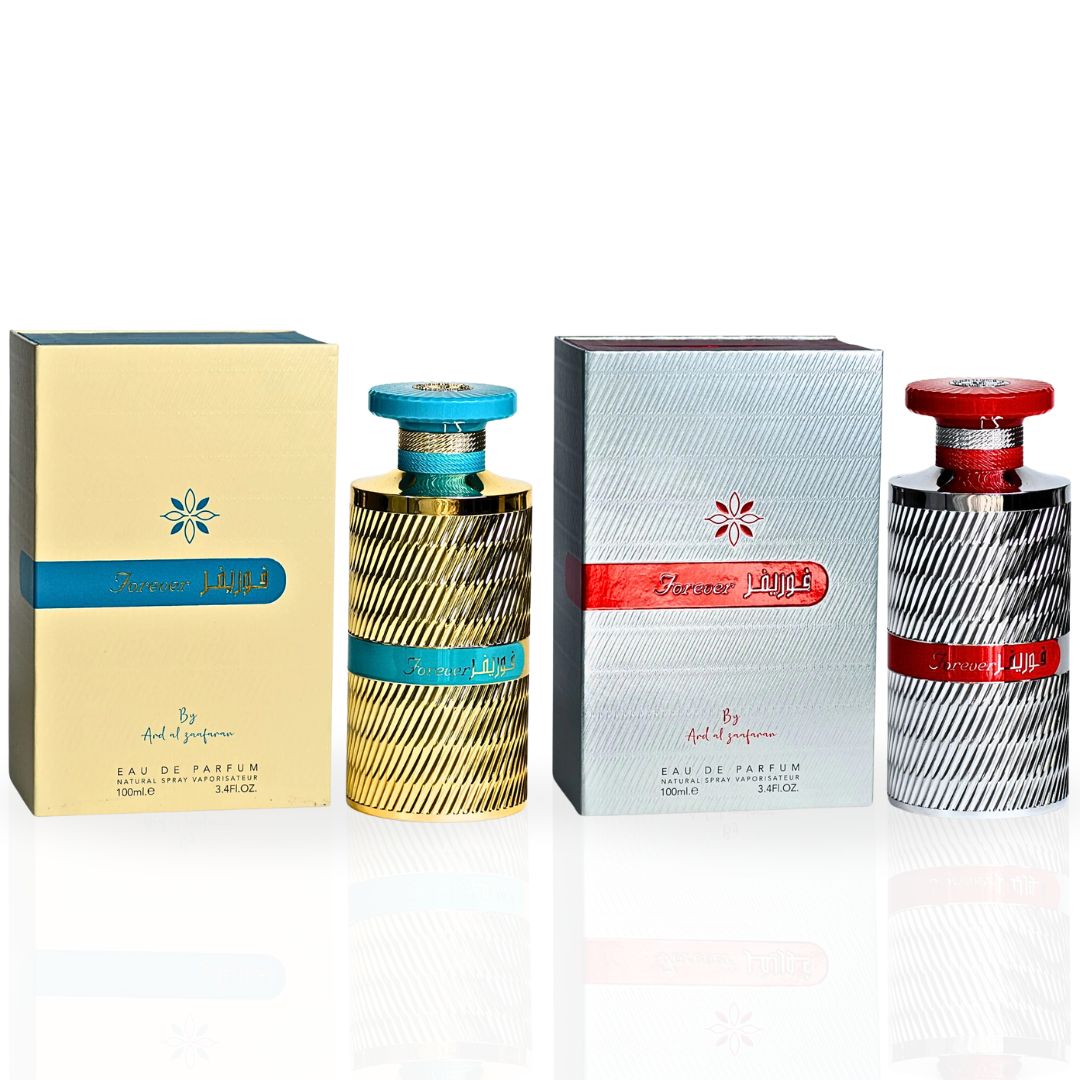 Forever Gold & Forever Silver EDP Sprays 100ML (3.4 OZ) By Ard Al Zaafaran | Long Lasting, Luxurious Scents. (EXQUISITE BUNDLE) - Intense Oud