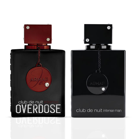 Club de Nuit Overdose Eau de Parfum & Intense Man Eau de Toilette Sprays 105ml (3.6 oz) by Armaf (Bundle)
