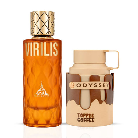 Virilis by Paris Corner & Odyssey Toffee Coffee by Armaf Eau de Parfum Spray 100ml (3.4 oz) (Bundle)