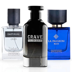 Best Collection For Men Crave Extreme,LA PASSION BLUE EDP - 100Ml (3.4Oz) & Imperial Oud for Men - 50ml (1.6Oz) By Intense Elite - Intense Oud